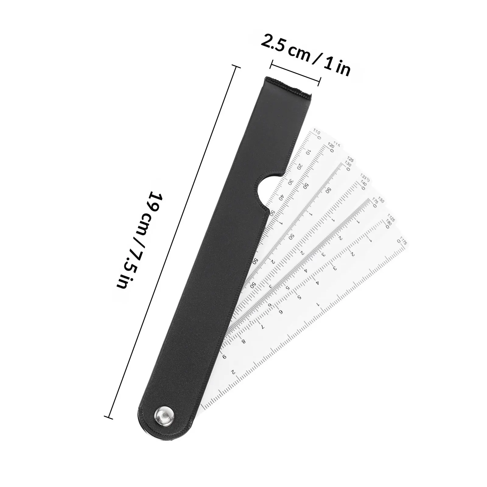 Folding Sector Scale Ruler Multifunctional Plotting Tool for Drawing Painting Design Architecture Engineering Students Artists