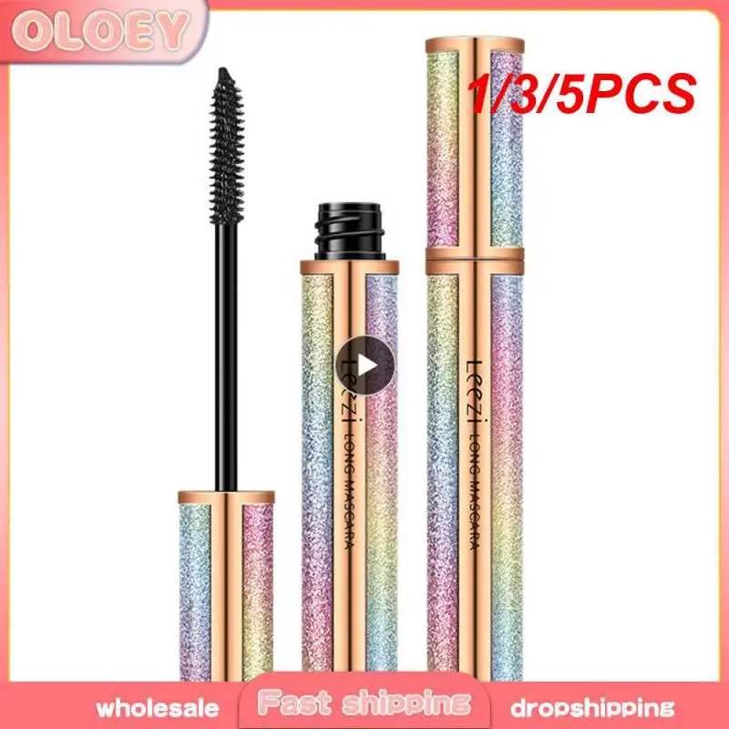 1/3/5PCS Leezi Starry Sky 4D Silk Fiber Mascara Waterproof Rimel Maquiagem Long Thick Curling Lashes Mascara Eyelash Extension