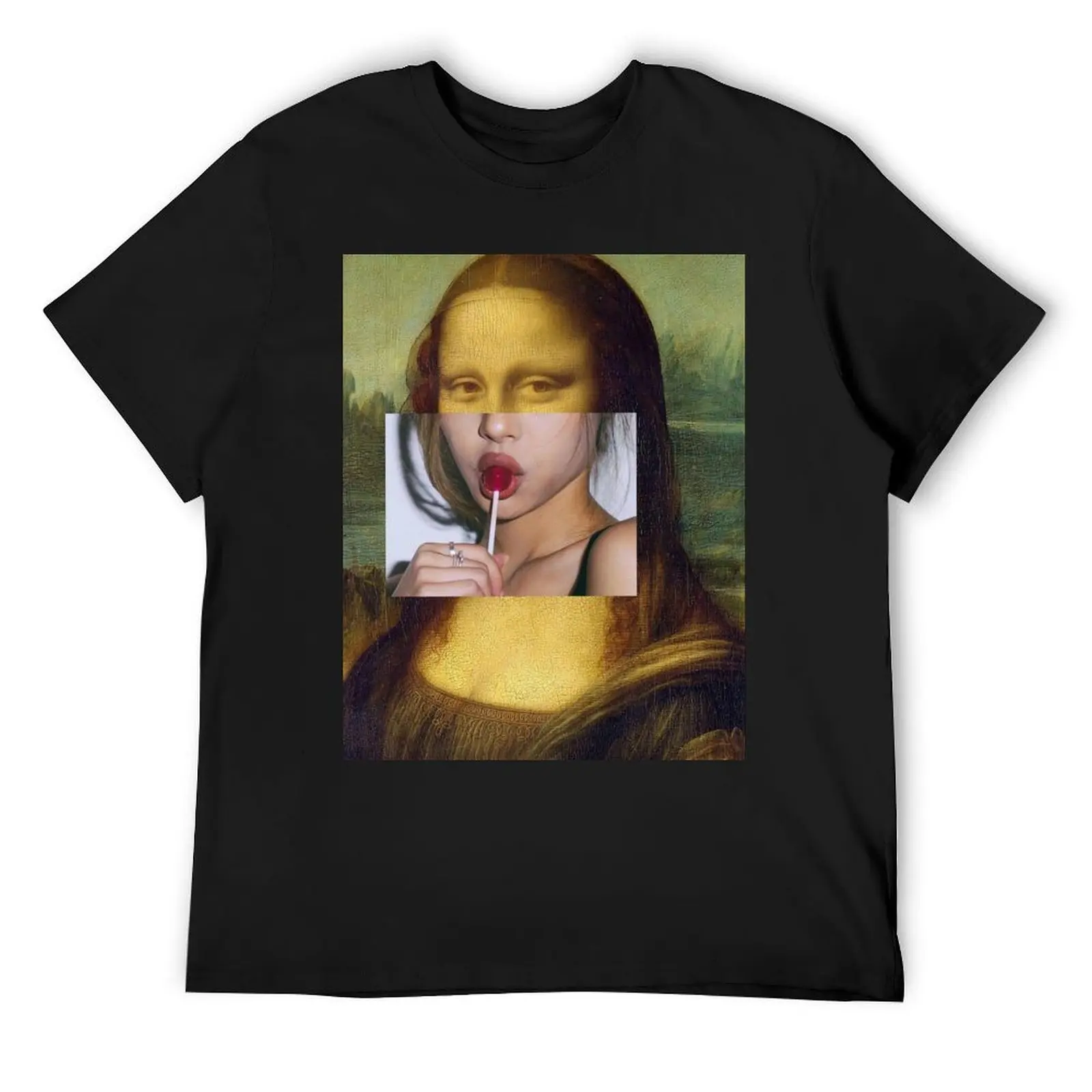 Mona Lisa T-Shirt vintage clothes Aesthetic clothing anime tshirt mens t shirts