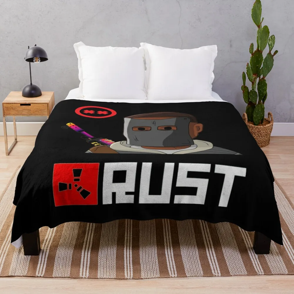 

Rust Game Poster Throw Blanket Flannel Fabric Winter beds Kid'S Blankets