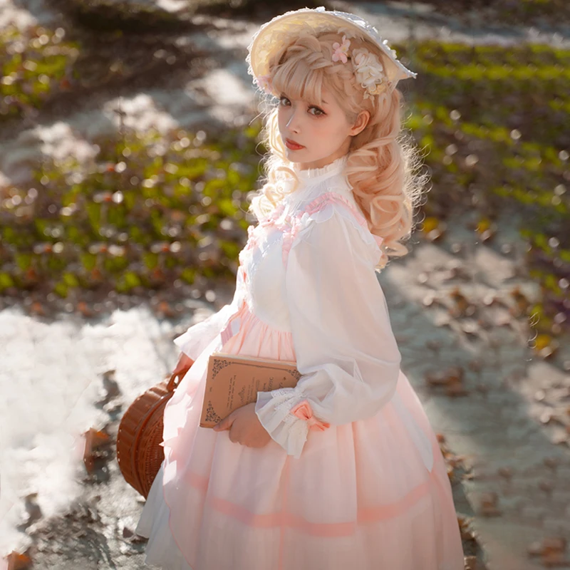 Fada Lolita Jsk Strap Dress Set, grande camisa de emagrecimento, Loli, Tea Party, L-4XL, Novo, Primavera