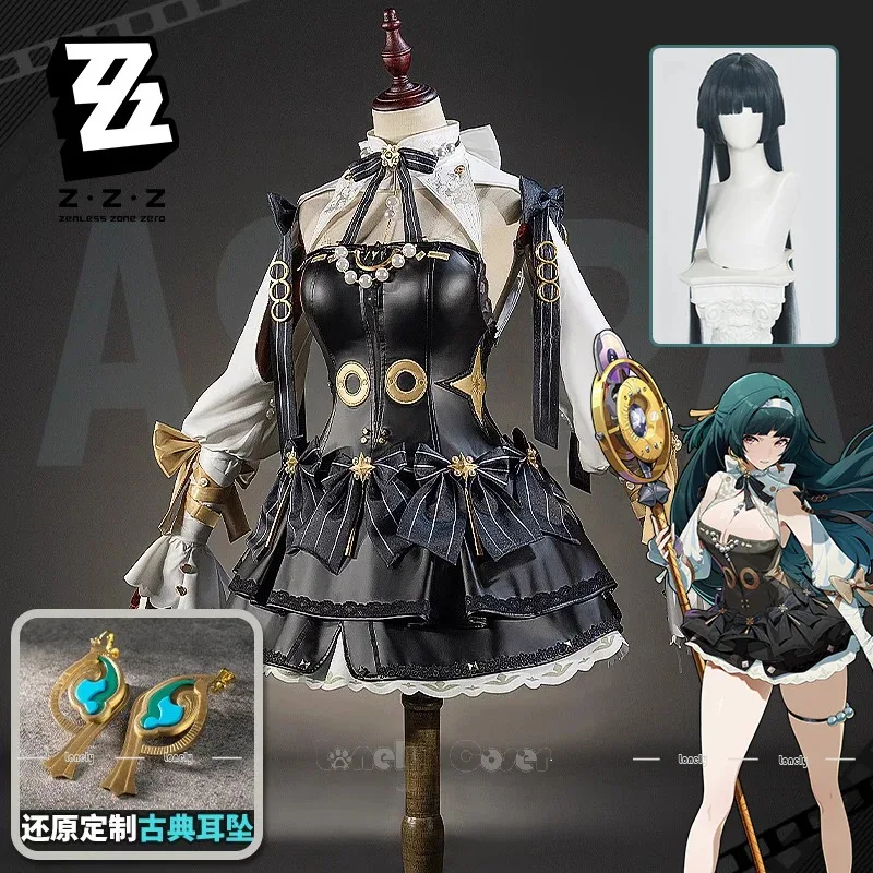 

lili 123Astra Yao Cosplay Costume Wig Zenless Zone Zero Chandelier Dress Headwear Party For Women Girls Stars of Lyra Carnival H