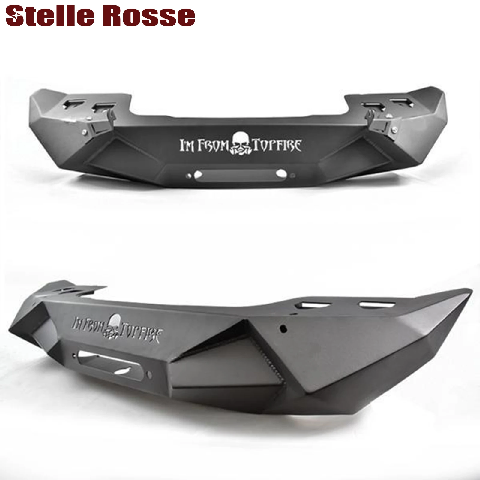 Aluminum  Aggressive Front Bumper For Jeep Wrangler Jk 07-17 Modify Part
