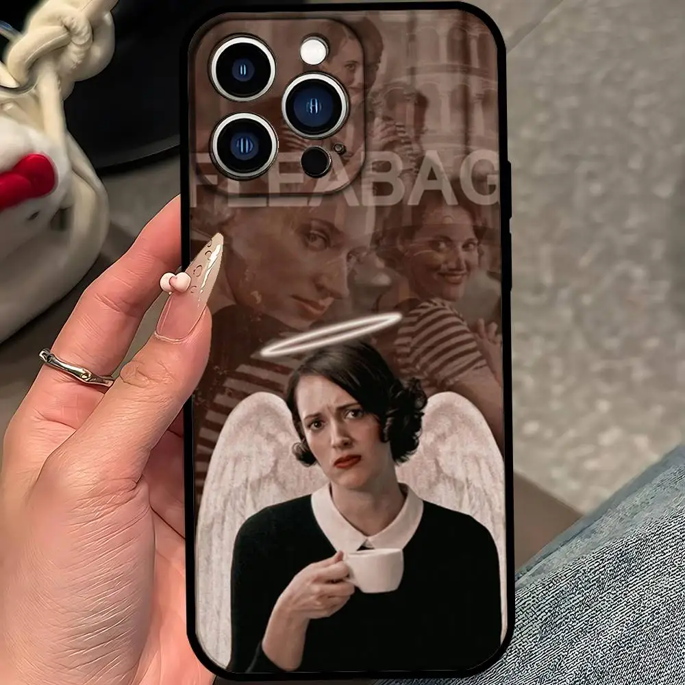 حافظة هاتف من Tv Fleabag لهاتف آيفون 17 16 15 14 13 12 11 X XR XS Plus Pro Max غطاء أسود ناعم صغير #6