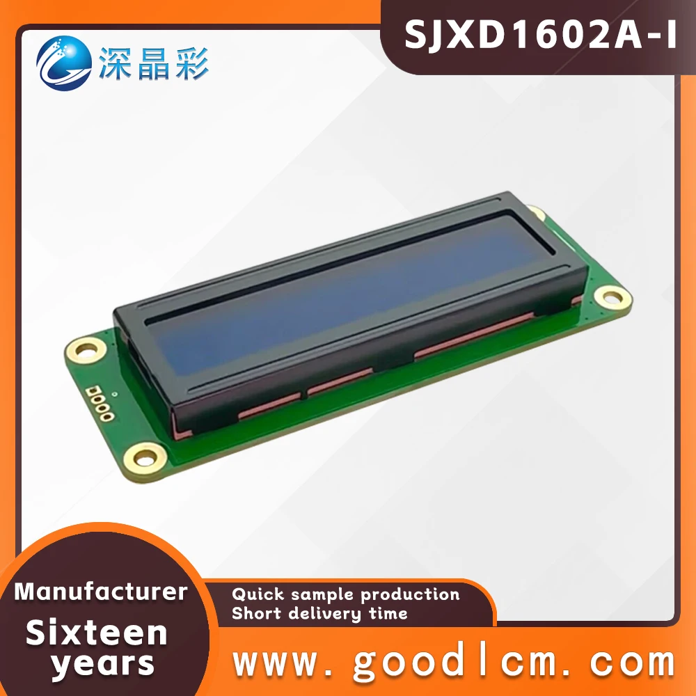 Módulo de Exibição do Módulo LCD Negativo Azul STN, 1602A-1, Azul, AIP31068L, Múltiplos Modos e Cores, Fonte de Alimentação 5V