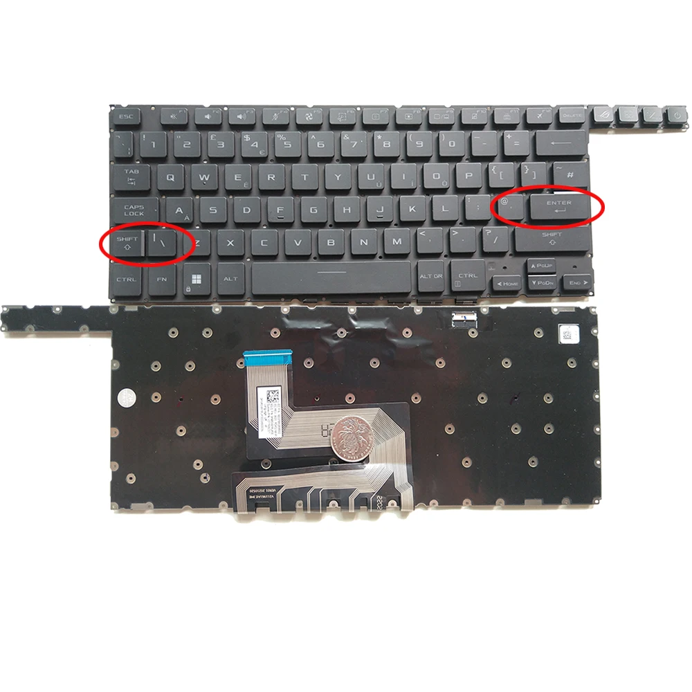 

Великобритания RGB-клавиатура с подсветкой для ASUS ROG Zephyrus Duo 16 GX650R GX650RW GX650RX GX650P GX650PY GX650PZ