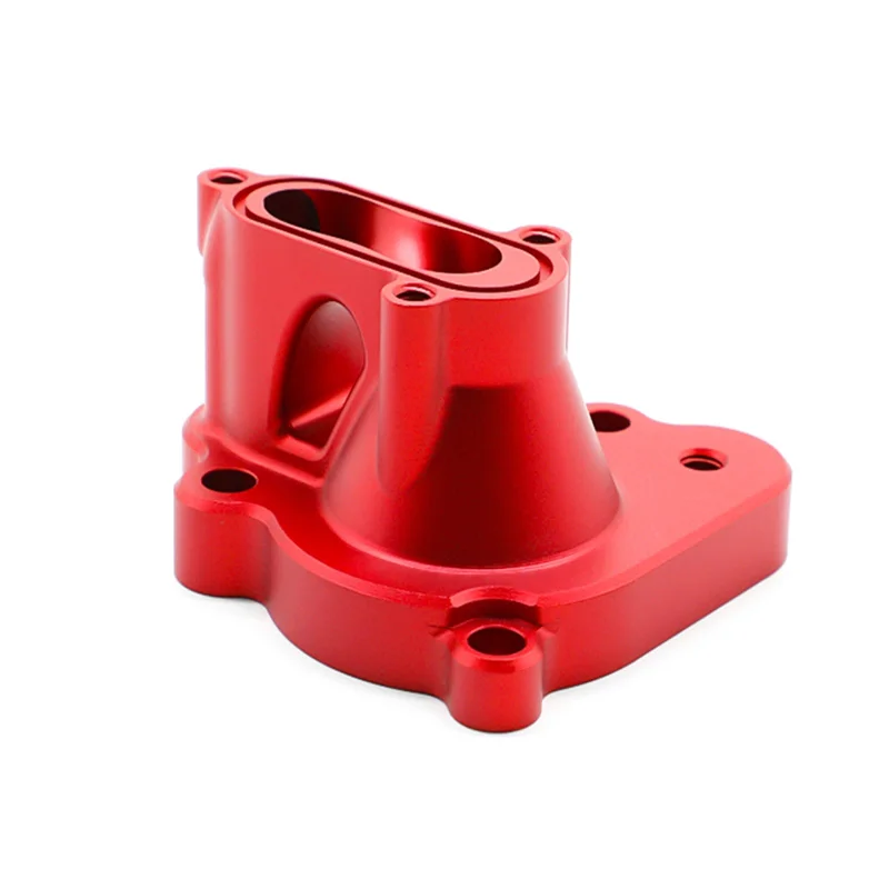 Red anodized aluminum alloy precision special-shaped mechanical cavity parts CNC machining Complex structure accessories