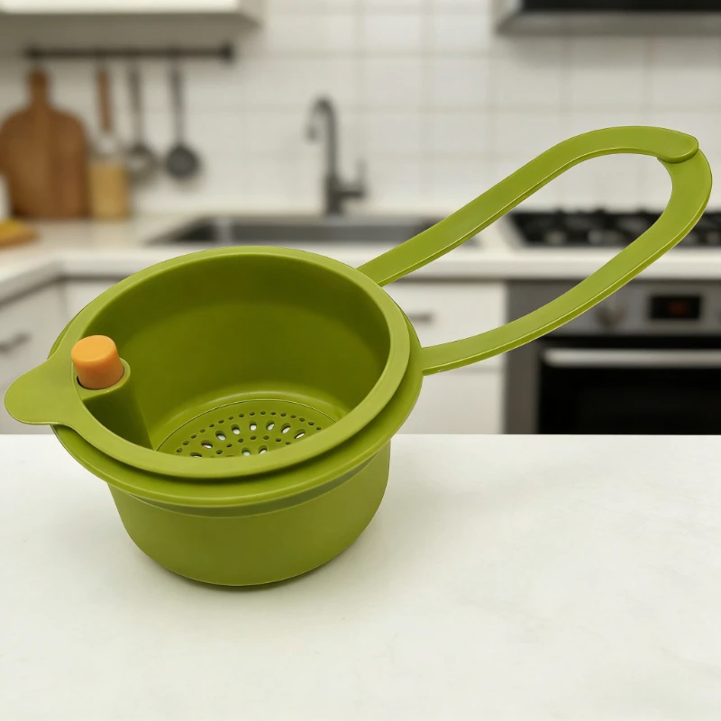 

1PC Press Type Sink Drain Basket, Removable Kitchen Filter Basket, Dual-Use Sponge Rag Soap Holder for Kitchen & Bathroom