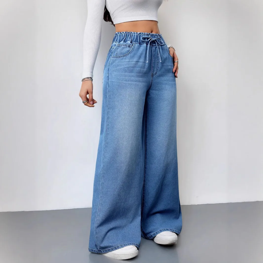Jean droit Vintage pour femmes, pantalon en Denim, ample, taille haute, jambes larges, confortable, décontracté, Streetwear, nouvelle collection 2026