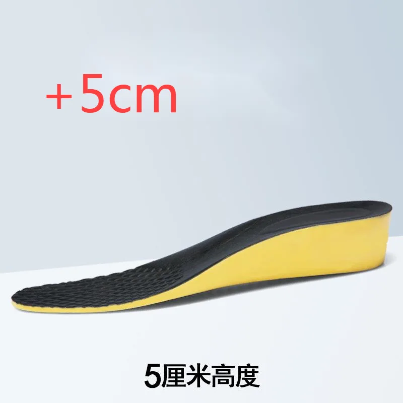 

Elevator Shoes insole Men's leather insole 5CM 3CM Height Increase Comfortable latex invisible inner height raised shoe-pad