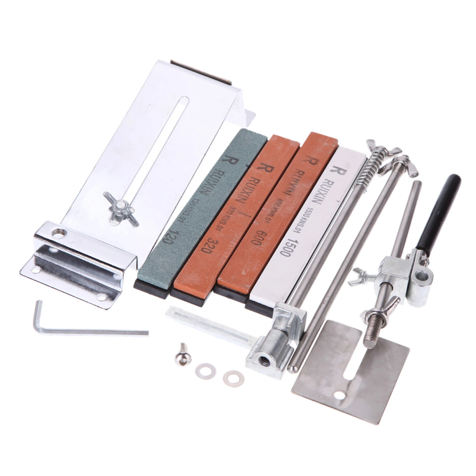 Upgraded Fixed-angle Knife Sharpener Kit Full Metal Stainless Steel Professional 4 Sharpening Stones