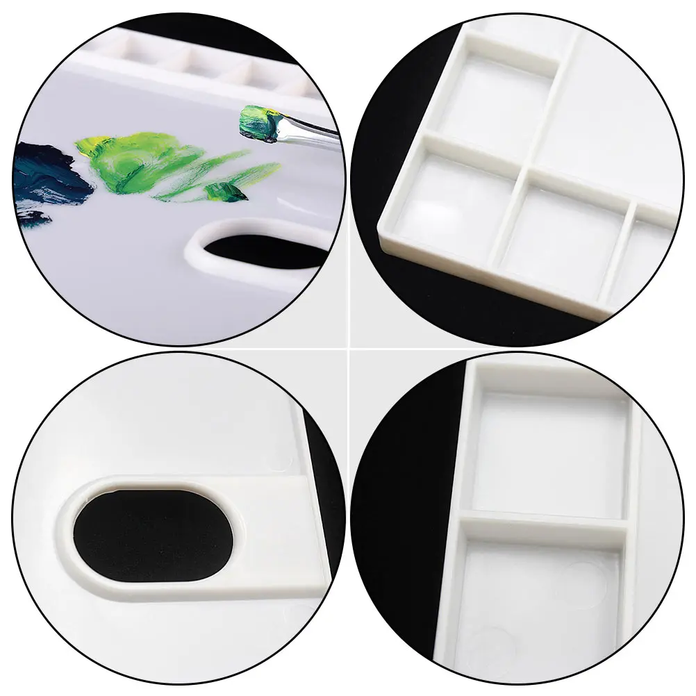 

3Pcs Plastic Paint Mixing Trays 17-Grids Durable Color Mixing Plates Watercolor Painting Trays Art Pigment Plate