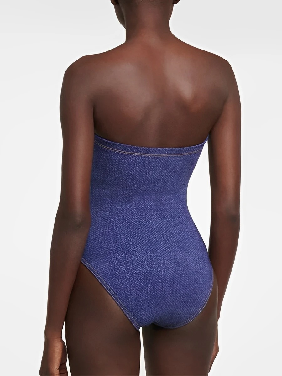 2025 Strapless Hollow Out Swimsuit Push Up Women One Piece Sexy Swimwear Female Beachwear Bathers Bathing Swimming Swim Suit image 2