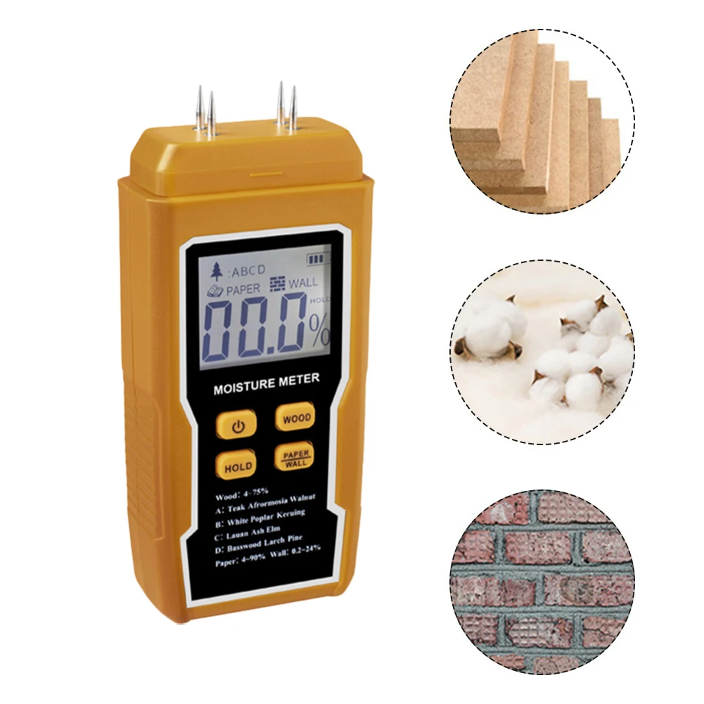 Moisture Measurement Tool for Wood and Building Materials High Accuracy Humidity Meter with Design for Professionals