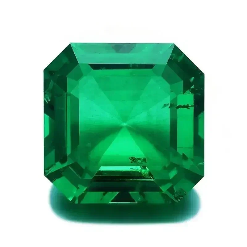 

Lab Grown Colombia Emerald Asscher Cut Hydrothermal Emeralds Gemstone for Diy Jewelry Making Material Selectable AGL Certificate