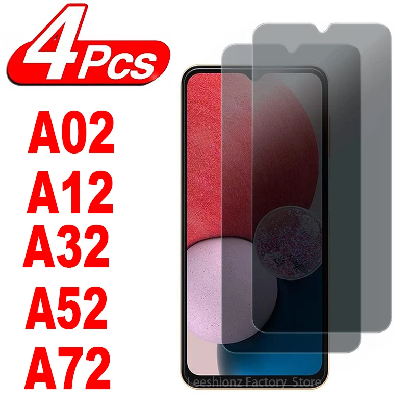 

2/4Pcs Anti Spy Tempered Glass For Samsung Galaxy A02 A12 A22 A32 A42 A52 A72 A22s A52s 5G Screen Protector Privacy Glass Film