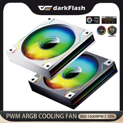 Darkflash DM20 ARGB Pc Case Fan Ventiladores 120mm Pc Infinity Spiegel Ontwerp 4PIN PWM 5V 3PIN Stille Koelventilator Aircooler