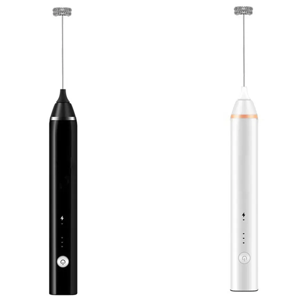 

Milk Frother Electric Egg Beater Coffee Foam Machine Mixer Whisk Blender USB Charging Portable Easy Clean Home