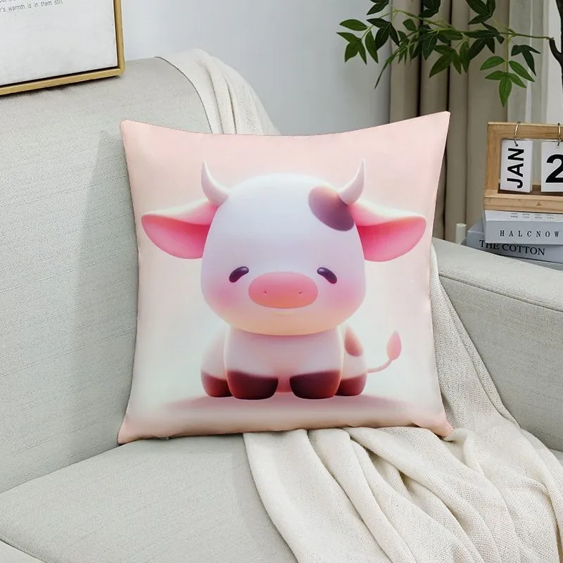 Cute Style Twelve Zodiac Pillowcase Dormitory Decoration Office Living Room Sofa Home Pillowcase