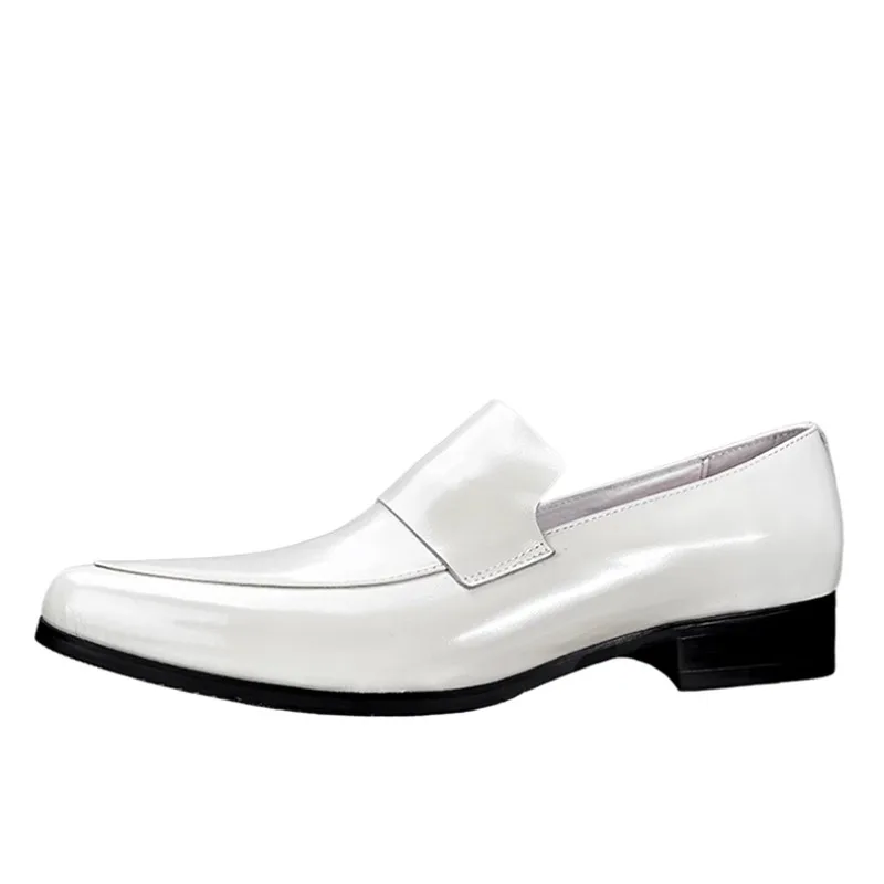 Luxury Fashion Slip on Leather Shoes Men's Spring Summer Genuine Leather Breathable Formal Business Shoes Male Loafers Youth
