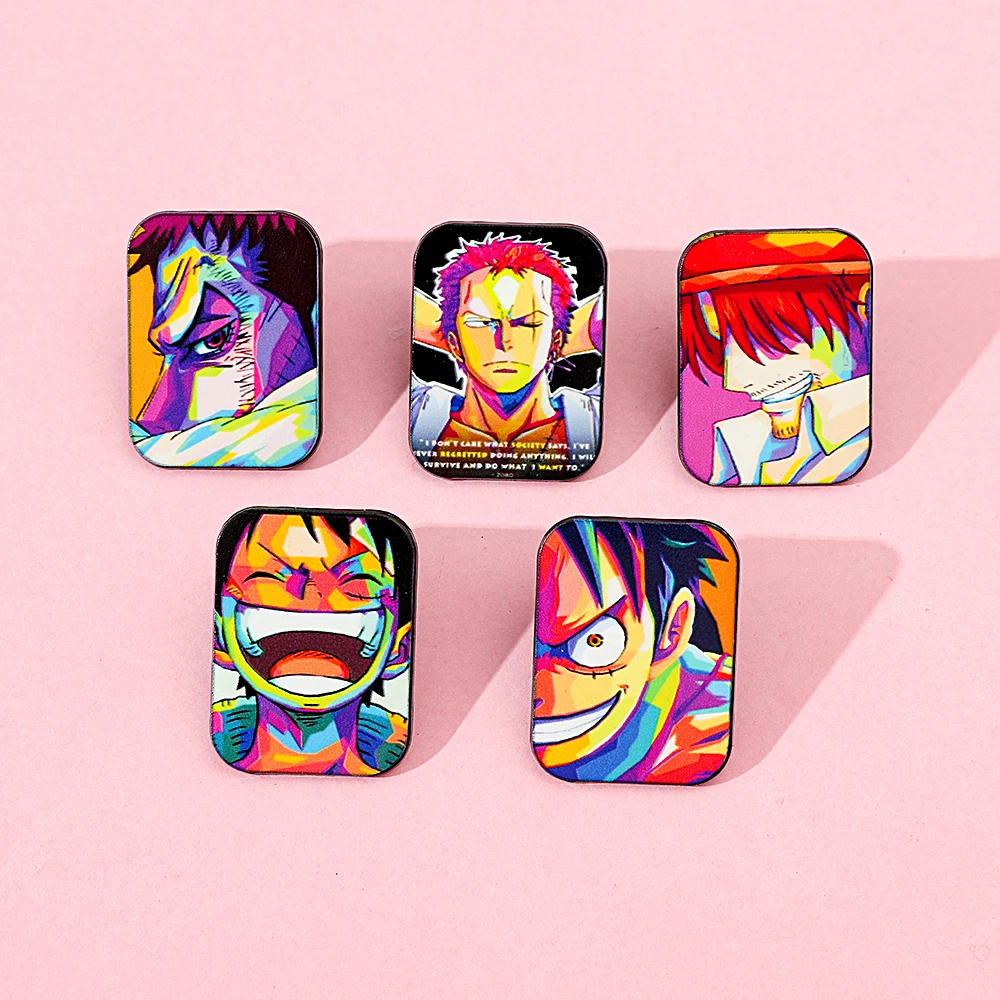 One Piece Fashion Cartoon Enamel Pin Brooch - Handsome Sanji Nami Usopp - Metal Badge Accessory for Backpacks And Clothing - view 3