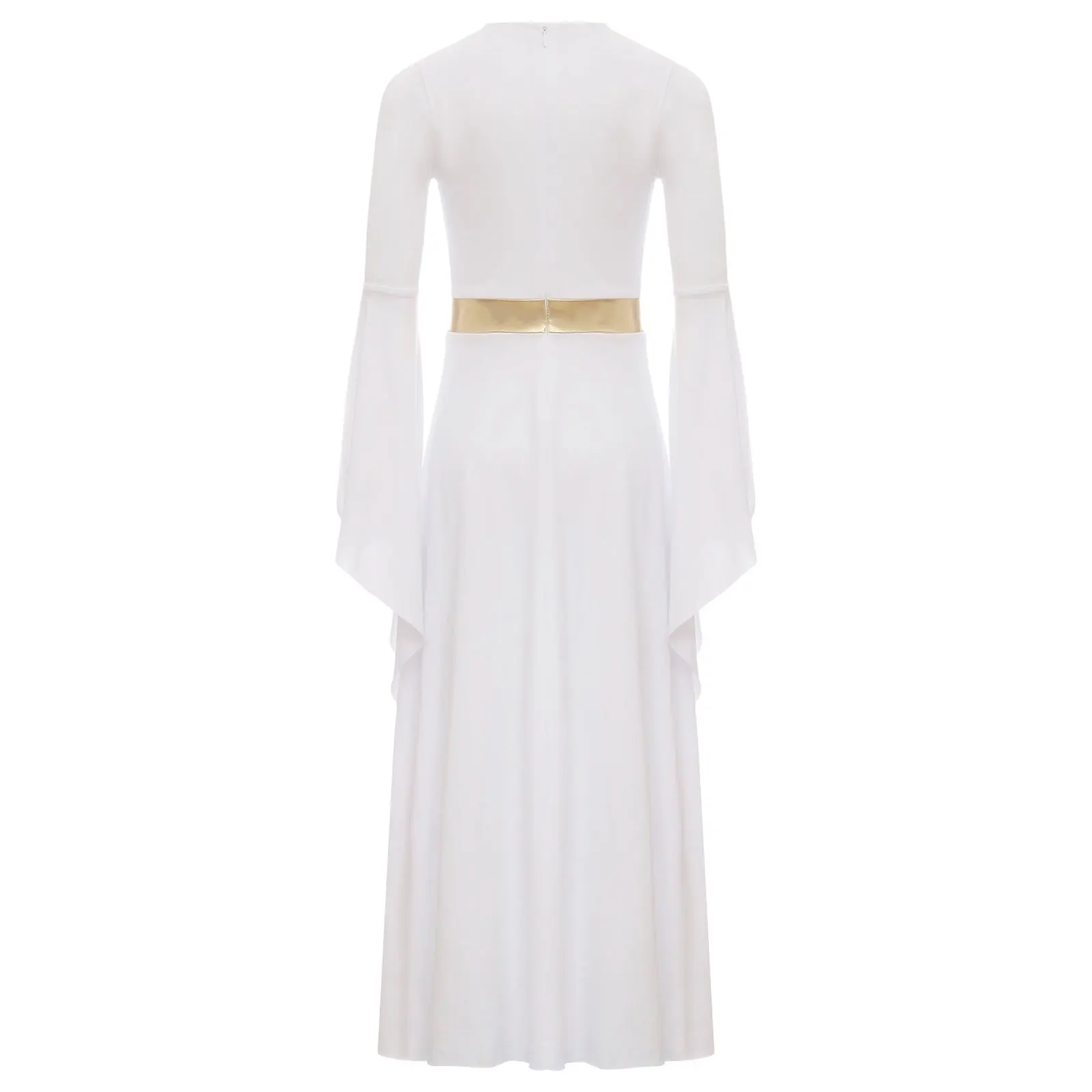 Kids Girls Halloween Ancient Greece Roman Goddesses Princess Cosplay Costume Worship Choir Praise Dress Long Sleeve Toga Robe