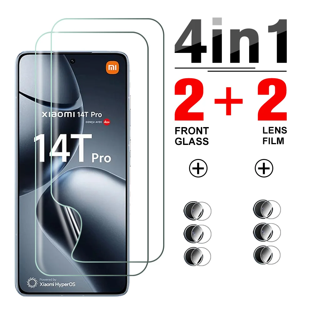 4in1 Hydrogel Film For Xiaomi 14T Pro Camera Glass Screen Protectors Xiaomi14T Pro Xiomi 14 T 14TPro 5G 2024 Soft Phone Films