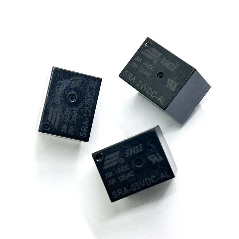 New SONGLE Relays 10PCS SRA-05VDC-AL SRA-12VDC-AL SRA-24VDC-AL 4Pin 20A 125VAC