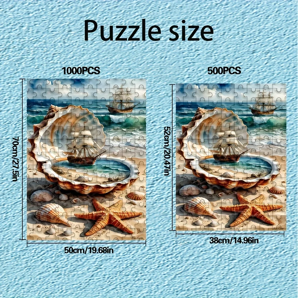 Puzzle dla dorosłych 500/1000 elementów |   Wysokiej jakości, zabawna gra rodzinna, która redukuje stres, idealna na urodziny, Boże Narodzenie, Halloween i jako prezent.