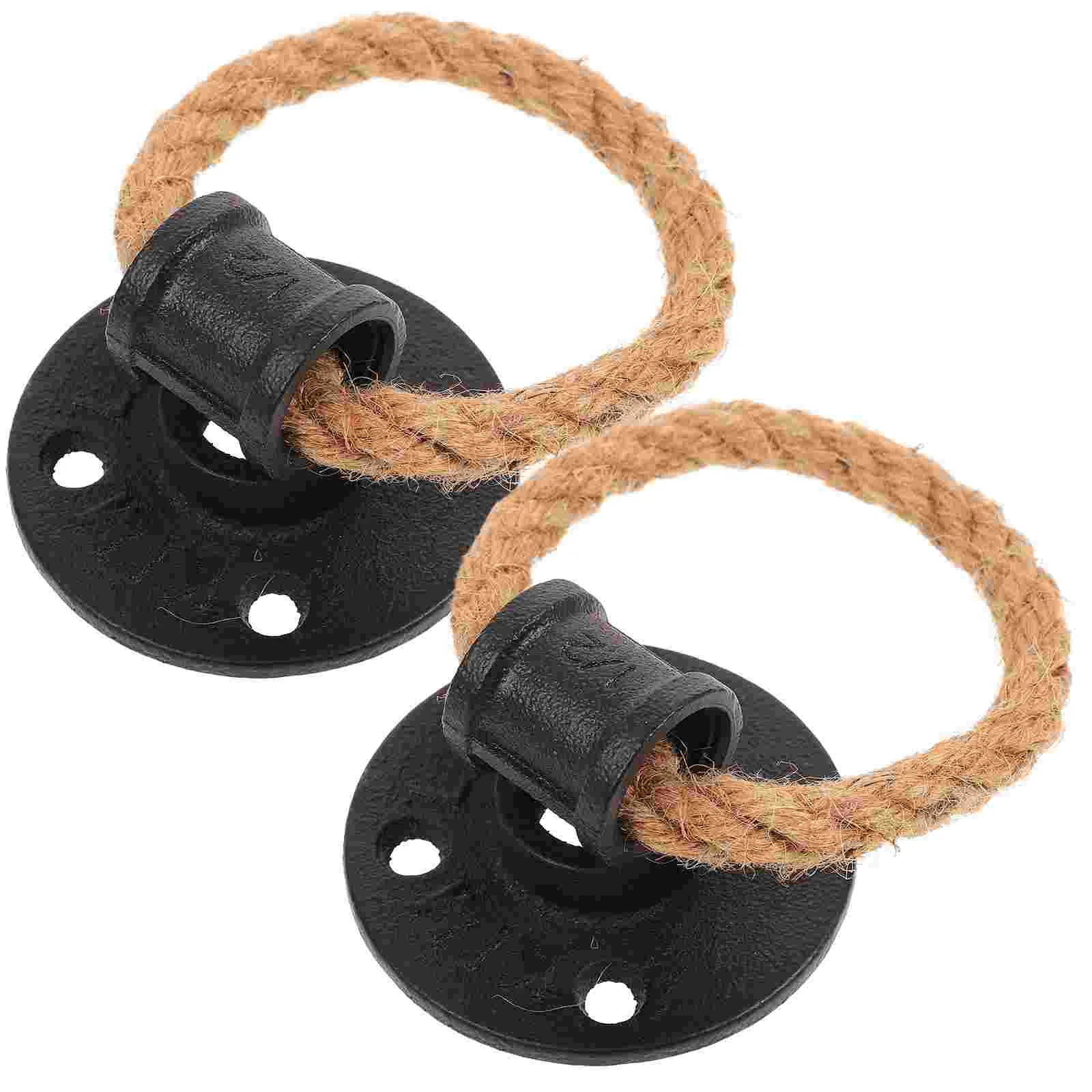 

2 Pcs Rope Pull Ring Vintage Door Handle Knobs for Wardrobes Cabinet Drawer Vanity Stools Front