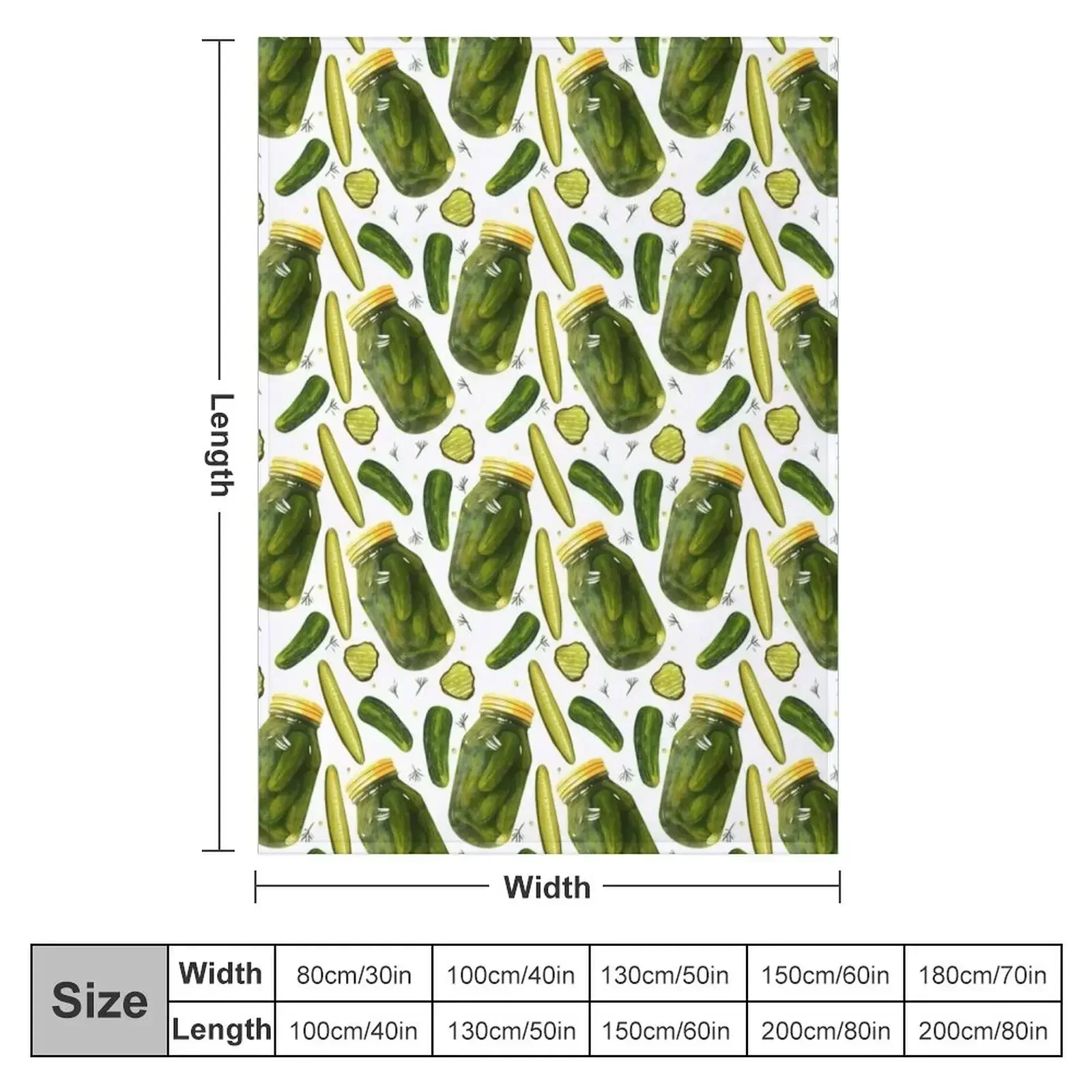 Pickles Pickles Pickles by Christine Leader Throw Blanket Flannels Warm Bed covers Blankets