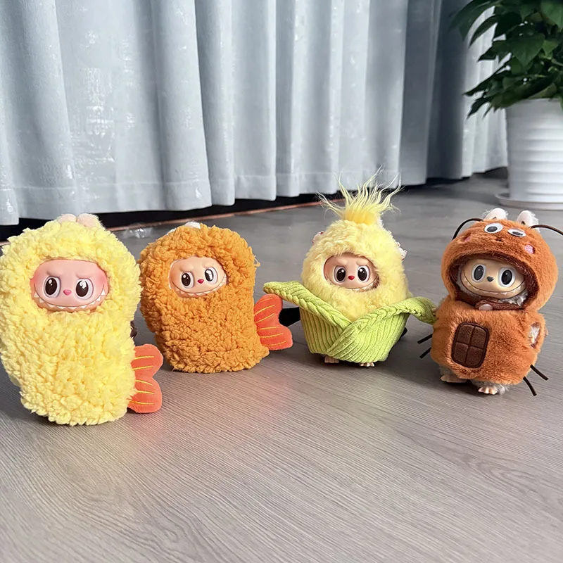 

1st, 2nd & 3rd Gen Labubu Doll Clothes & Pendants Labubu Outfits Fried Shrimp Corn Beetle Dinosaur Costumes