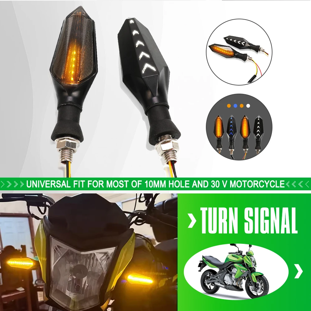 

For Kawasaki ER-6N 2006-2015 2016 ER6N ER 6N Motorcycle Accessories Universal Turn Signal LED Indicators Lights Lamp Flashers
