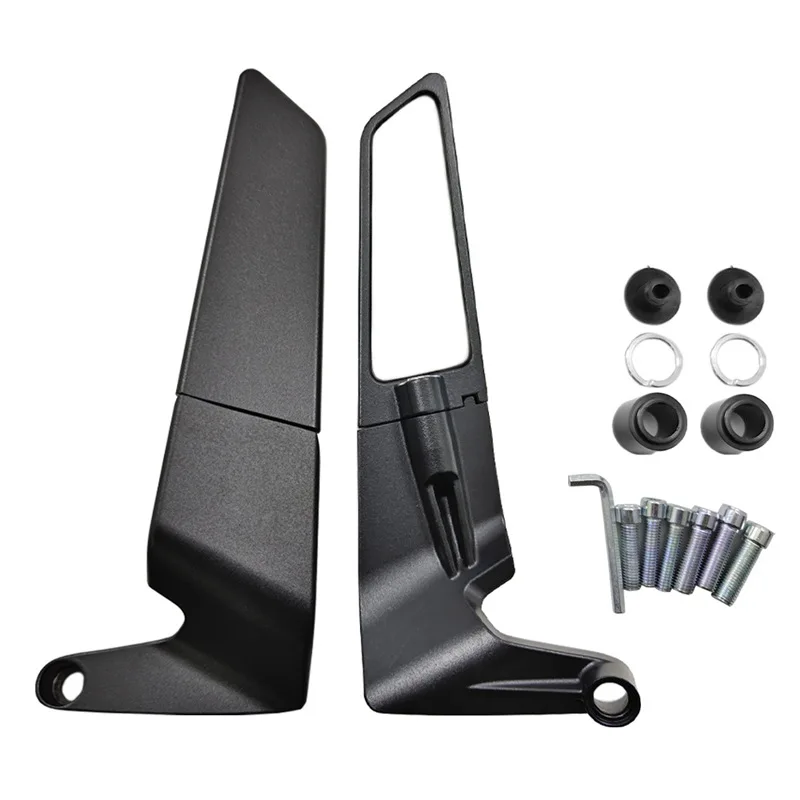 

Motorcycle Mirror Modified Universal Wind Wing Rotating Side Rearview Mirror Wide Angle for Kawasaki Z900 Z650 2021 2022 2023