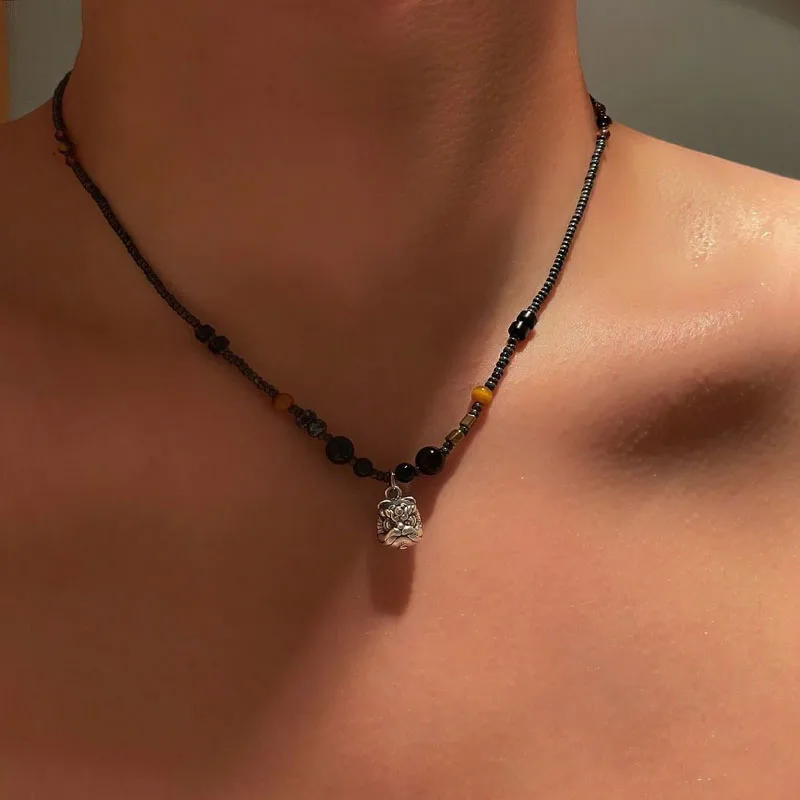 

Vintage Punk Chinese Lion Dance Pendant Necklace for Men Women Lucky Amulet Necklace Hip-Hop Gothic Neck Chains Choker Jewelry