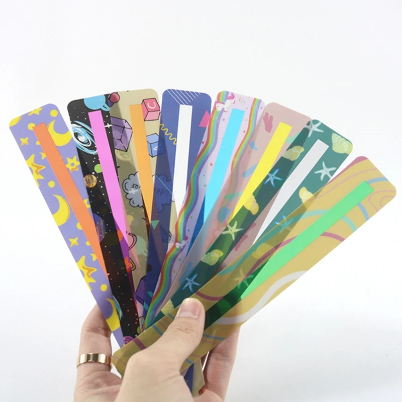 8Pcs/Pack Colorful Guided Reading Strips ADHDs Tools Gift Set for Dyslexia Children Teens Students Funny Reading Tools