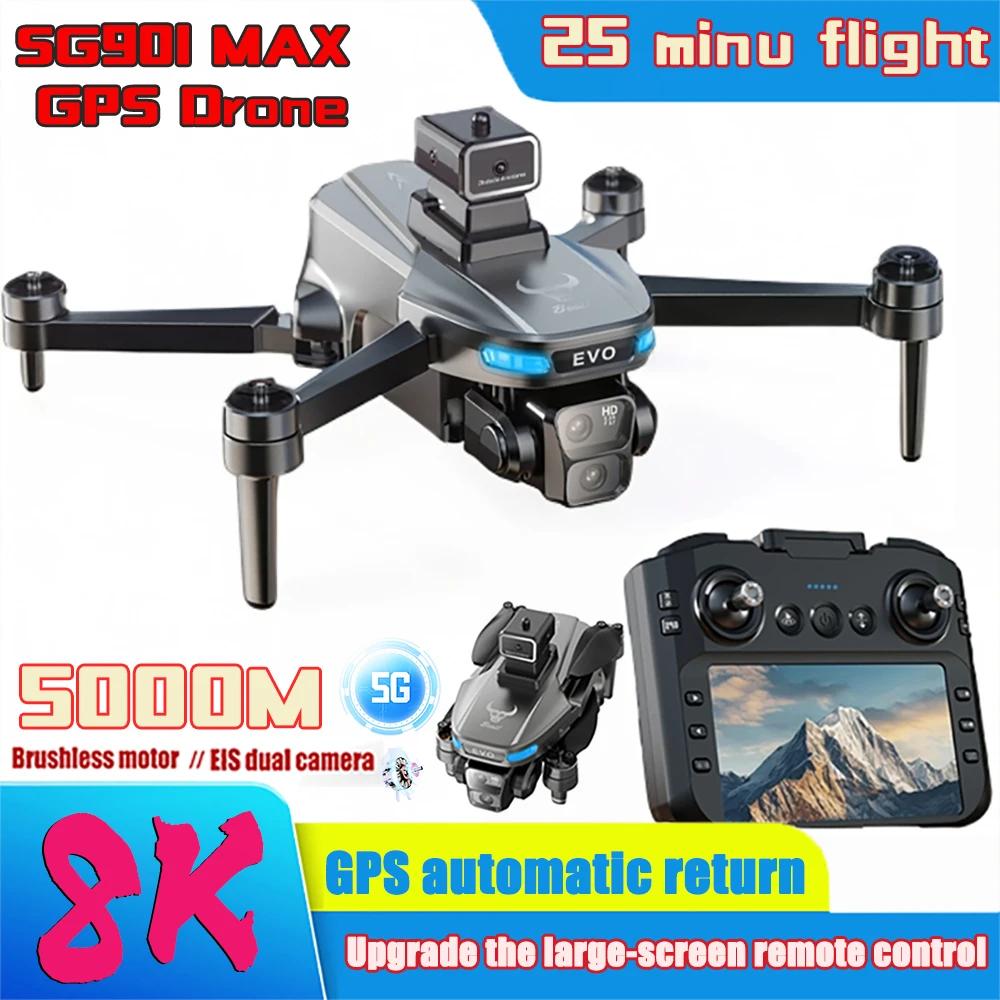 New SG901 MAX Professional Drone Aerial Photography 8K HD Camera Obstacle Avoidance Screen control Quadcopter 5G FPV Drones Toys