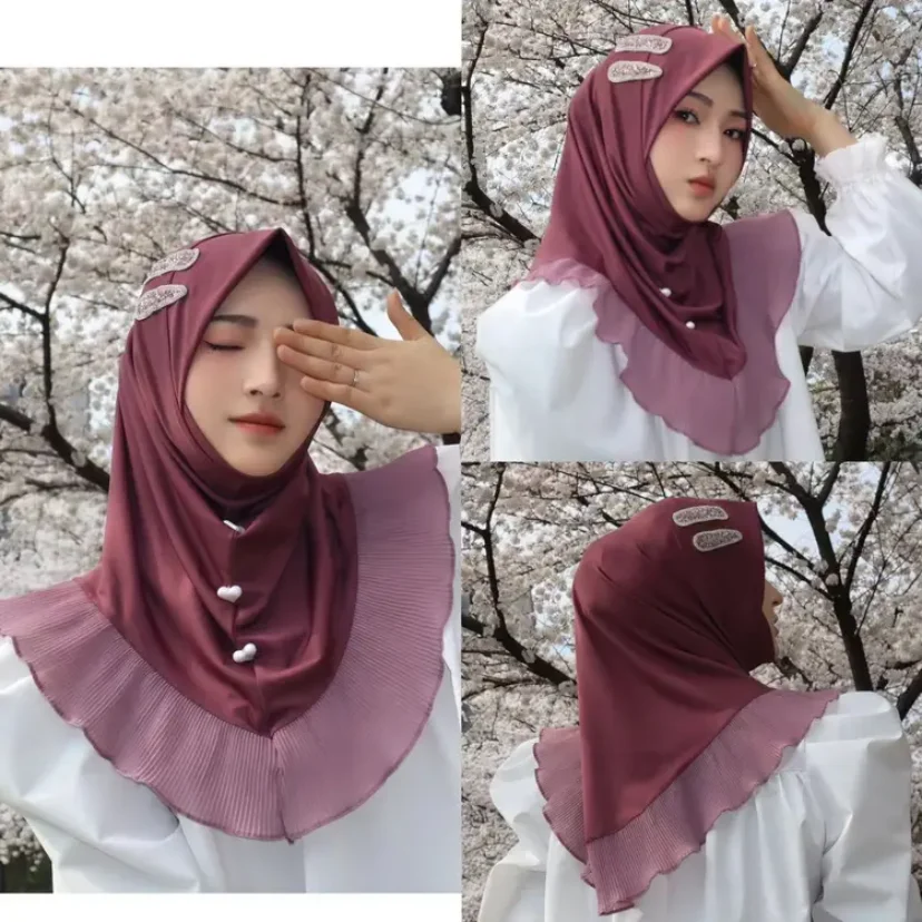 2024 primavera musulmana Boutique Sweet Girls Soft Hat Hijab