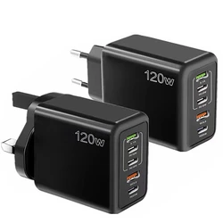 120W PD 5 Port USB şarj hızlı şarj QC3.0 USB C tipi C cep telefonu şarj iPhone Huawei Samsung Xiaomi hızlı şarj