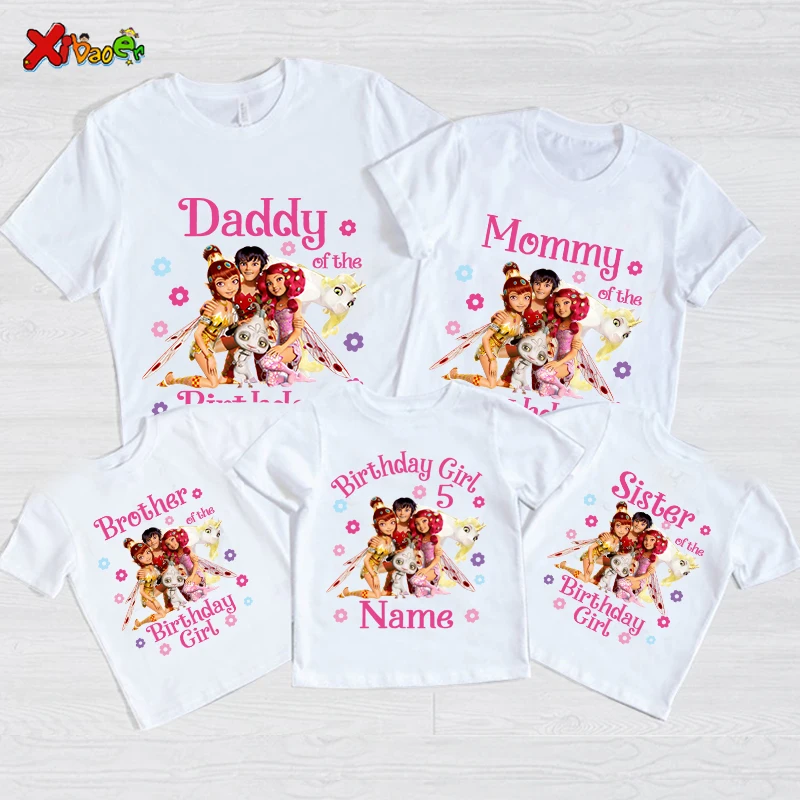 

Mia Me Shirt Birthday Girl Shirt for Kids 5th Family Matching Outfits Party Custom Name Girl Toddler Baby Familia Shirts 2nd 6th