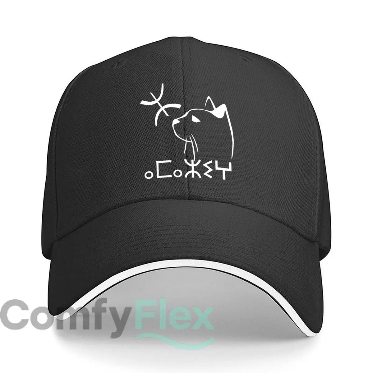 صورة ظلية للقطط - قبعة هيب هوب بتصميم أنيق للرياضات الخارجية وقبعة بيسبول ساندويتش #1
