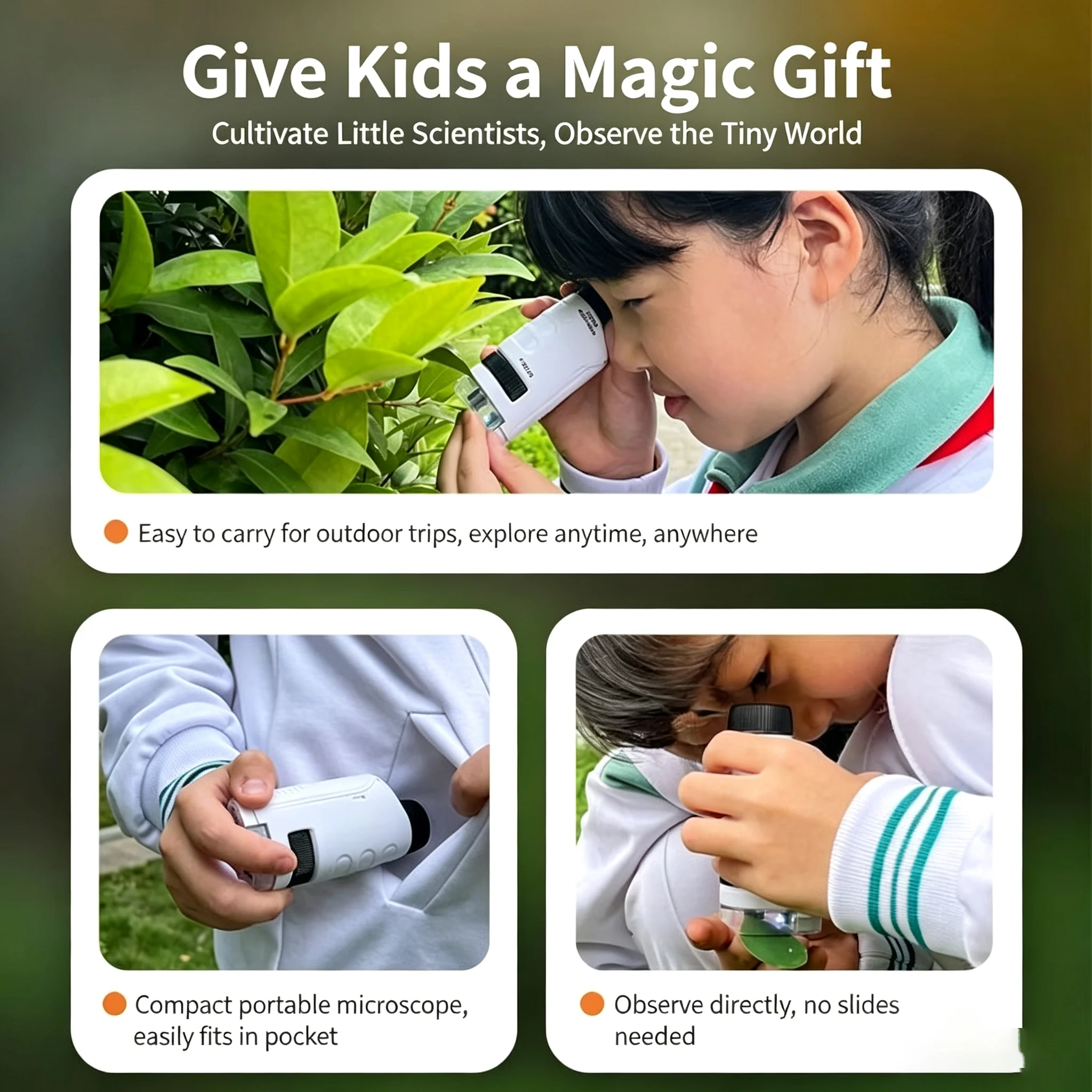 Детский портативный микроскоп- – обзор и цена Kids Outdoor Microscope