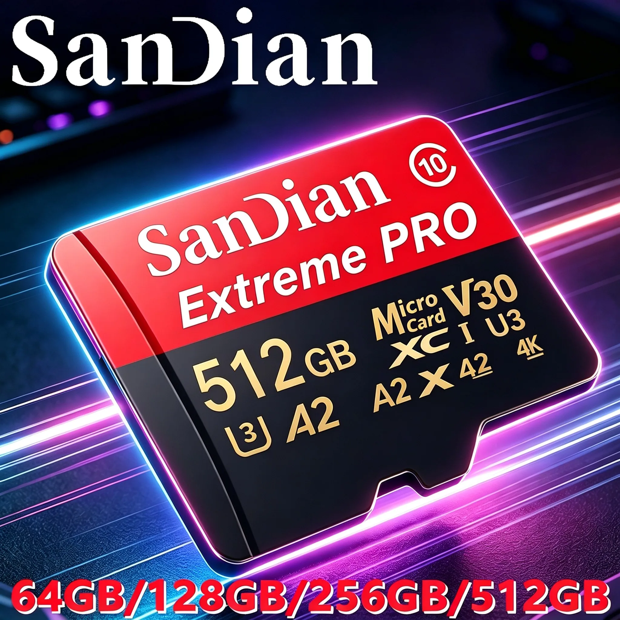 Ultra TF Cards 512GB SD Cards 32GB Micro TF SD Card 256GB Memory Card C10 High Speed for PC/VR Headset/MP3 Player/MP4 Player