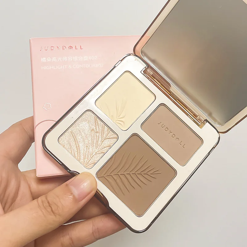 Judydoll Highlight Facial Contouring Palette Matte Brighten Three-dimensional Shadow Lasting Glow Shimmer Powder Cosmetics