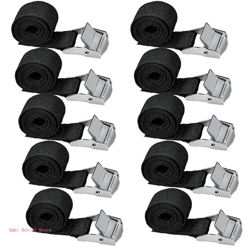 Lashing Straps Black Heavy Duty Buckle Tie Down Straps Fixing Tool Set