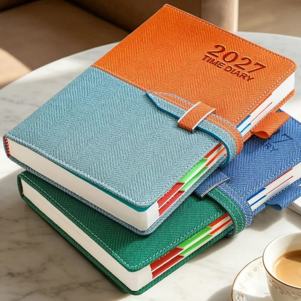 A5 2027 Schedule Book Calendar Notebook Diary Writing Pads Agenda Planner Notebook Multi Functional Convenient