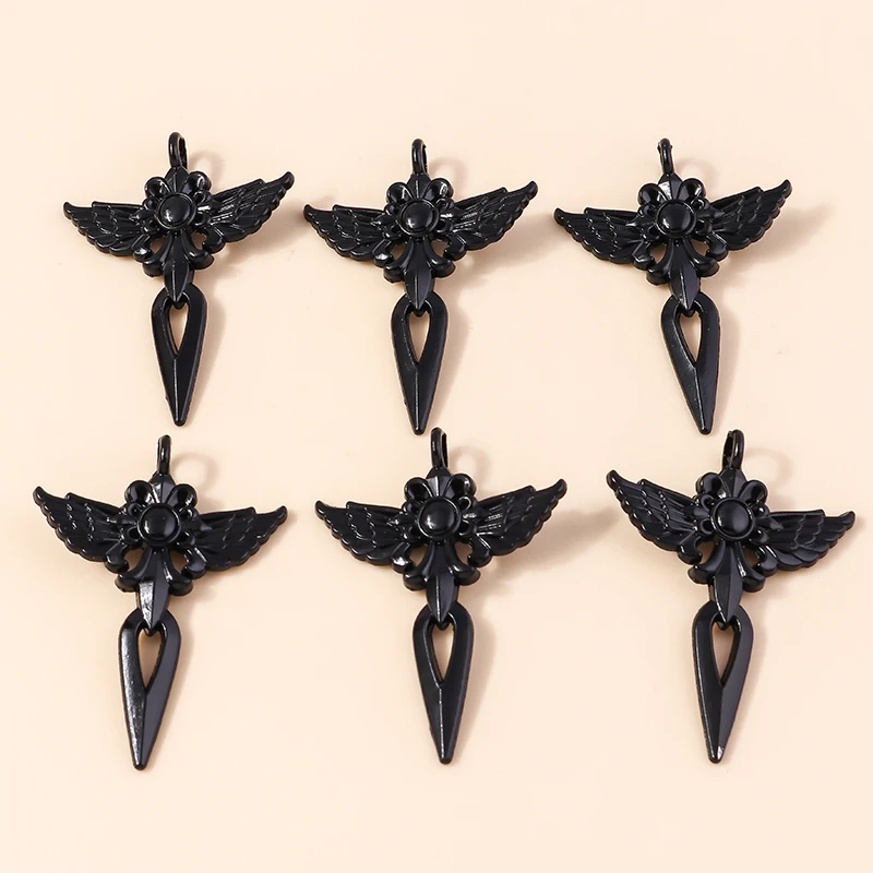 قلادة ليزلي كروس للقلادة ، الصلبان السوداء ، سلسلة مفاتيح الهيب هوب الفاخر ، نتائج المجوهرات الفاخرة ، اللون الذهبي والفضي ، 10: 10