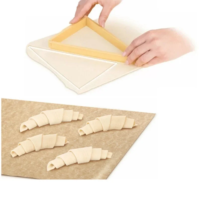 1pc Plastic Croissant Cutter Mold Roll Croissant Maker Machine Bread Line Mould Dough Sheet Kitchen Baking Pastry Tools