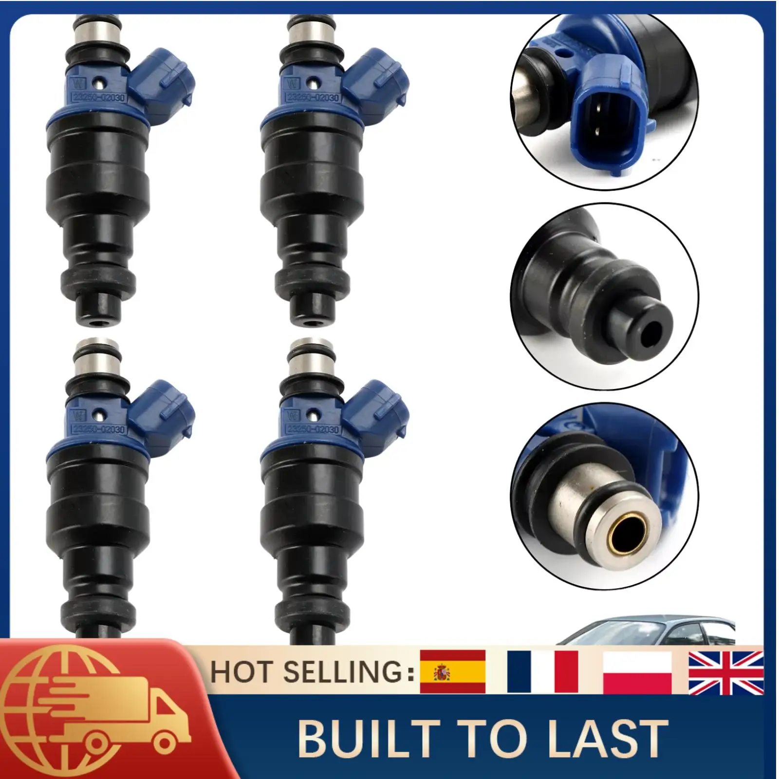 

OE 23250-02030 Fuel Injectors 4PCS For Toyota Carina E AT190 AT191 4AFE 7AFE 1992-1997 Engine Fuel Injection System Auto Parts
