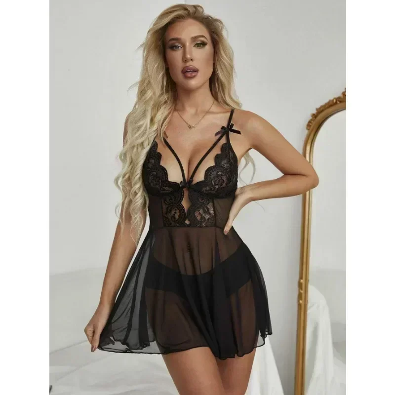 Sexy See-through Sexy Nightgown Hot Underwear Women Skirt Sex Shop Women\'s Outfit Wedding Dress Xxx Lingerie Evening Babydoll 18